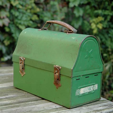 vintage green lunch box metal|vintage lunch boxes price guide.